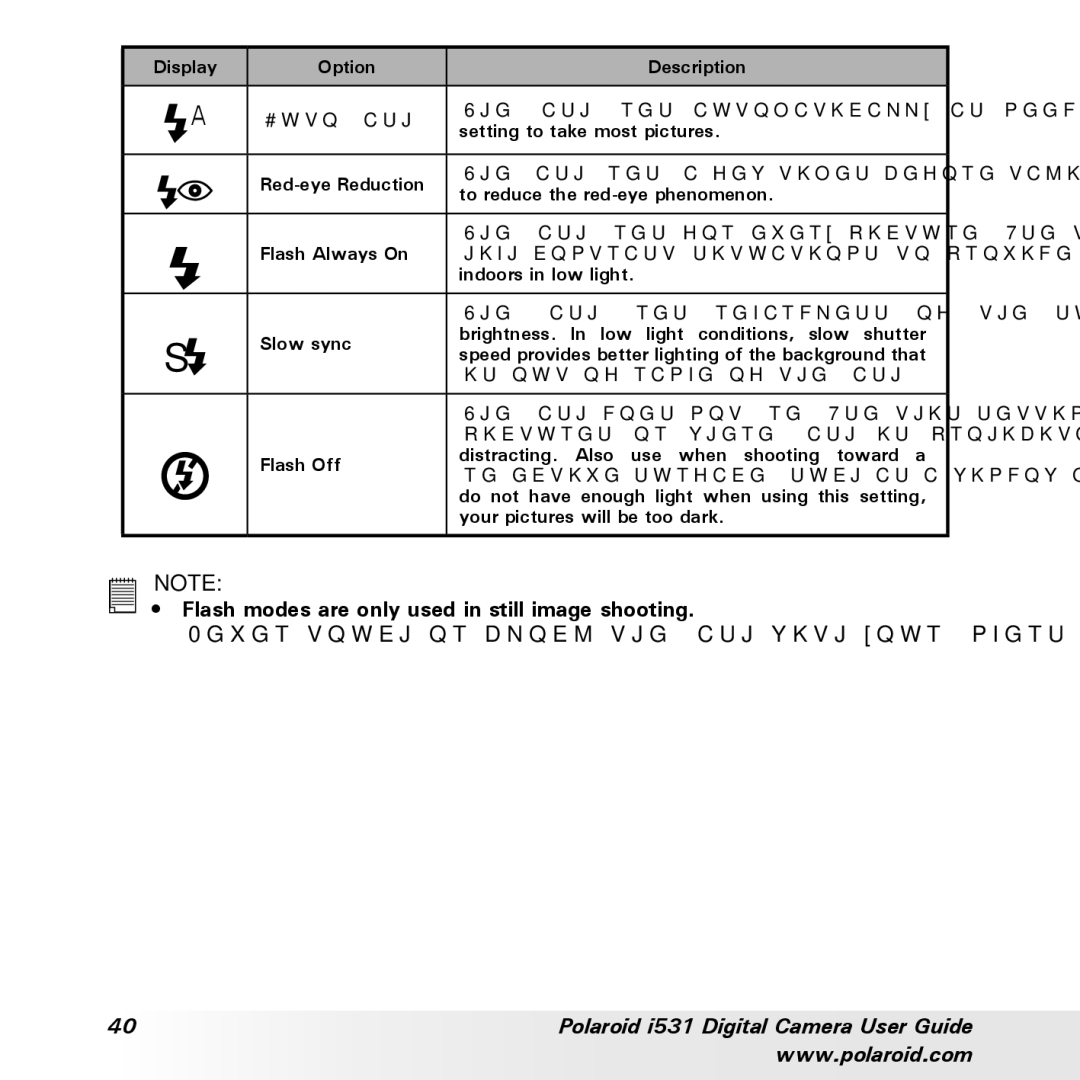 Polaroid manual Polaroid i531 Digital Camera User Guide 