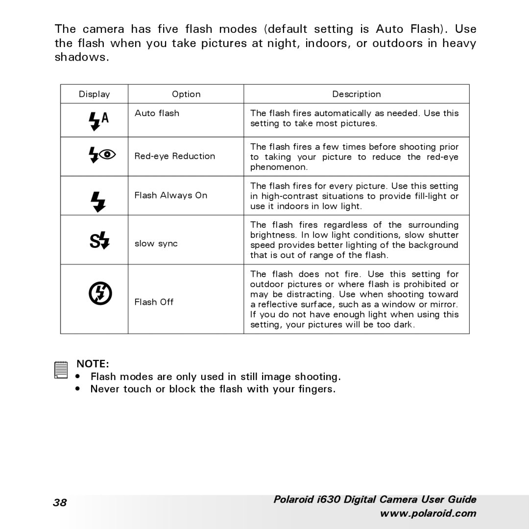 Polaroid manual Polaroid i630 Digital Camera User Guide 