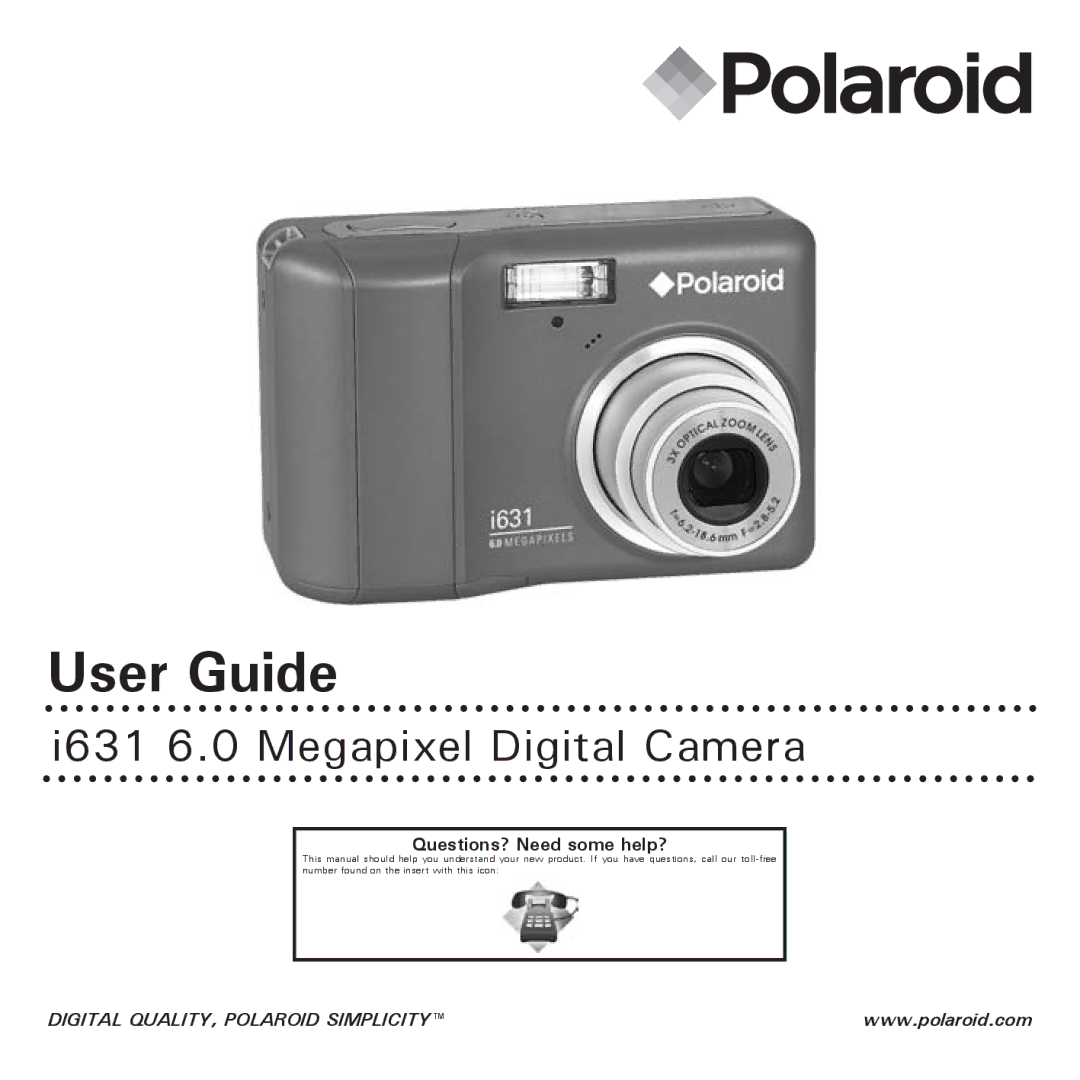 Polaroid I631 manual User Guide 