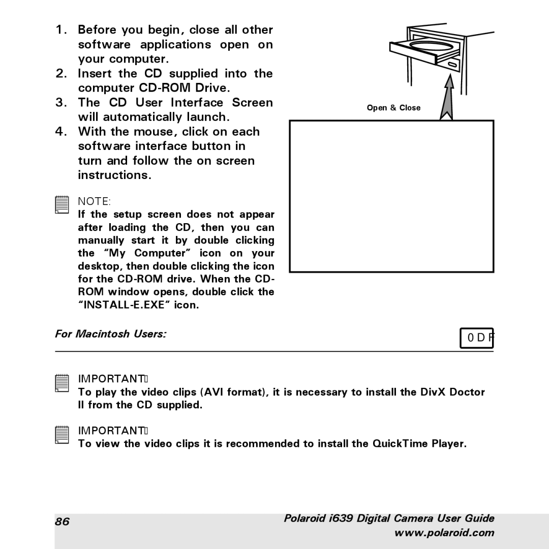 Polaroid i639 manual Mac 