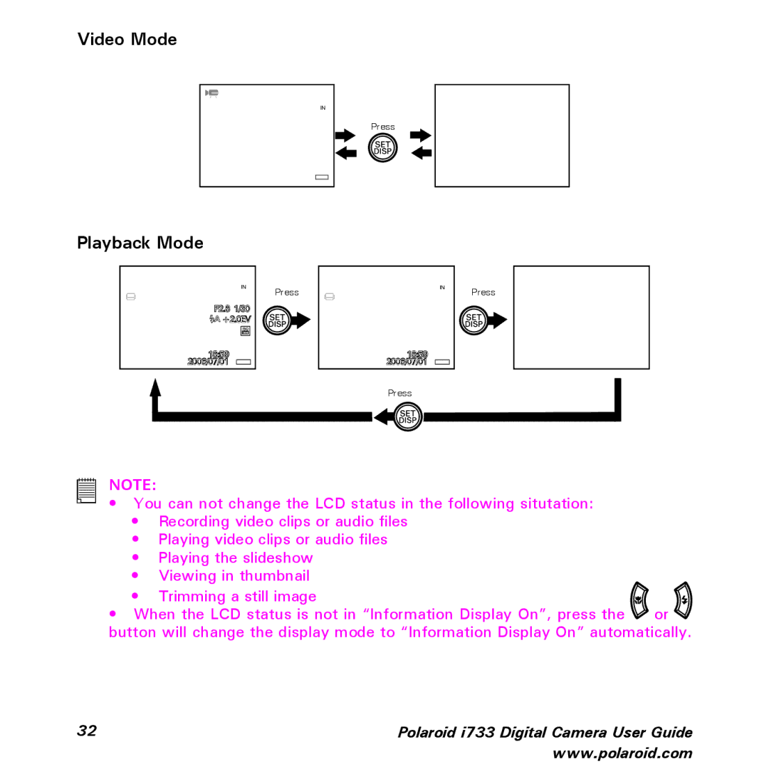 Polaroid i733 manual Playback Mode 