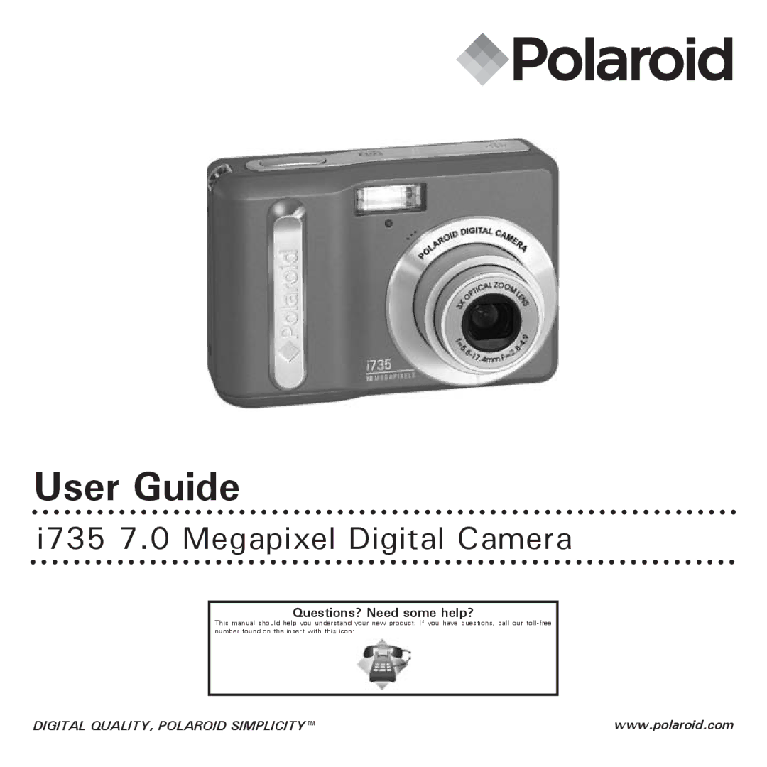 Polaroid i735 manual User Guide 