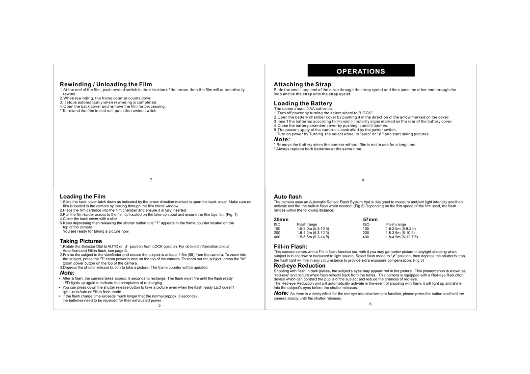 Polaroid KM1200-E010 operating instructions Operations 