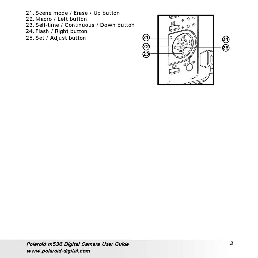 Polaroid manual Polaroid m536 Digital Camera User Guide 