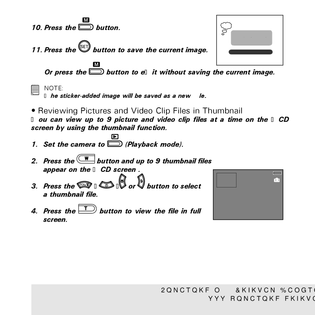 Polaroid m536 manual Reviewing Pictures and Video Clip Files in Thumbnail 