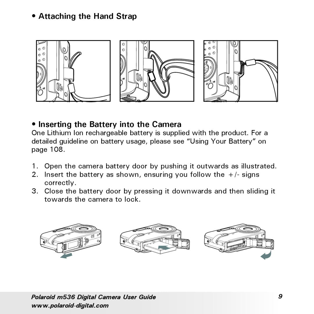 Polaroid manual Polaroid m536 Digital Camera User Guide 