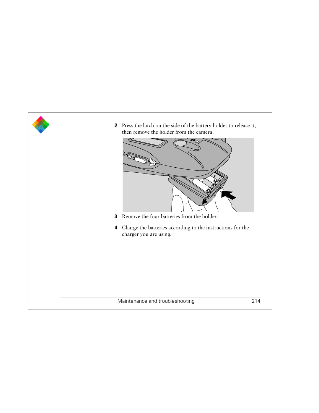 Polaroid PDC 3000 manual Maintenance and troubleshooting 214 