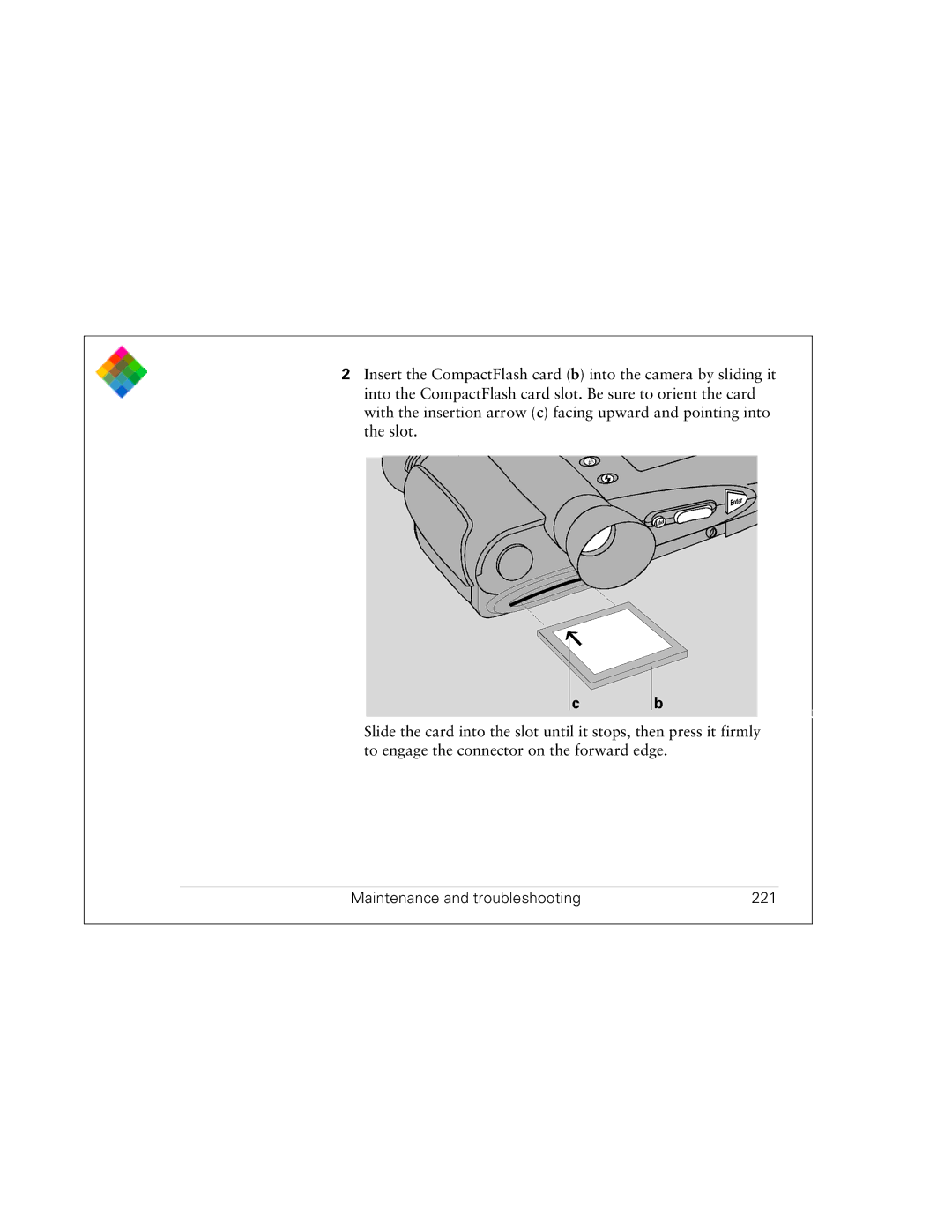 Polaroid PDC 3000 manual Maintenance and troubleshooting 221 