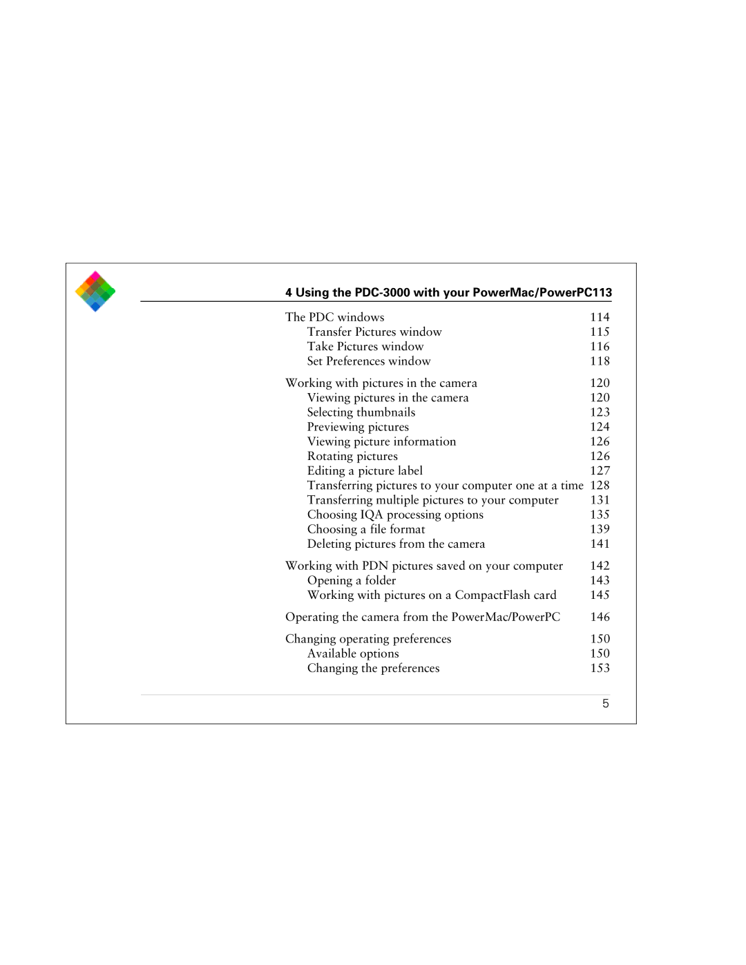 Polaroid PDC 3000 manual Using the PDC-3000 with your PowerMac/PowerPC113 