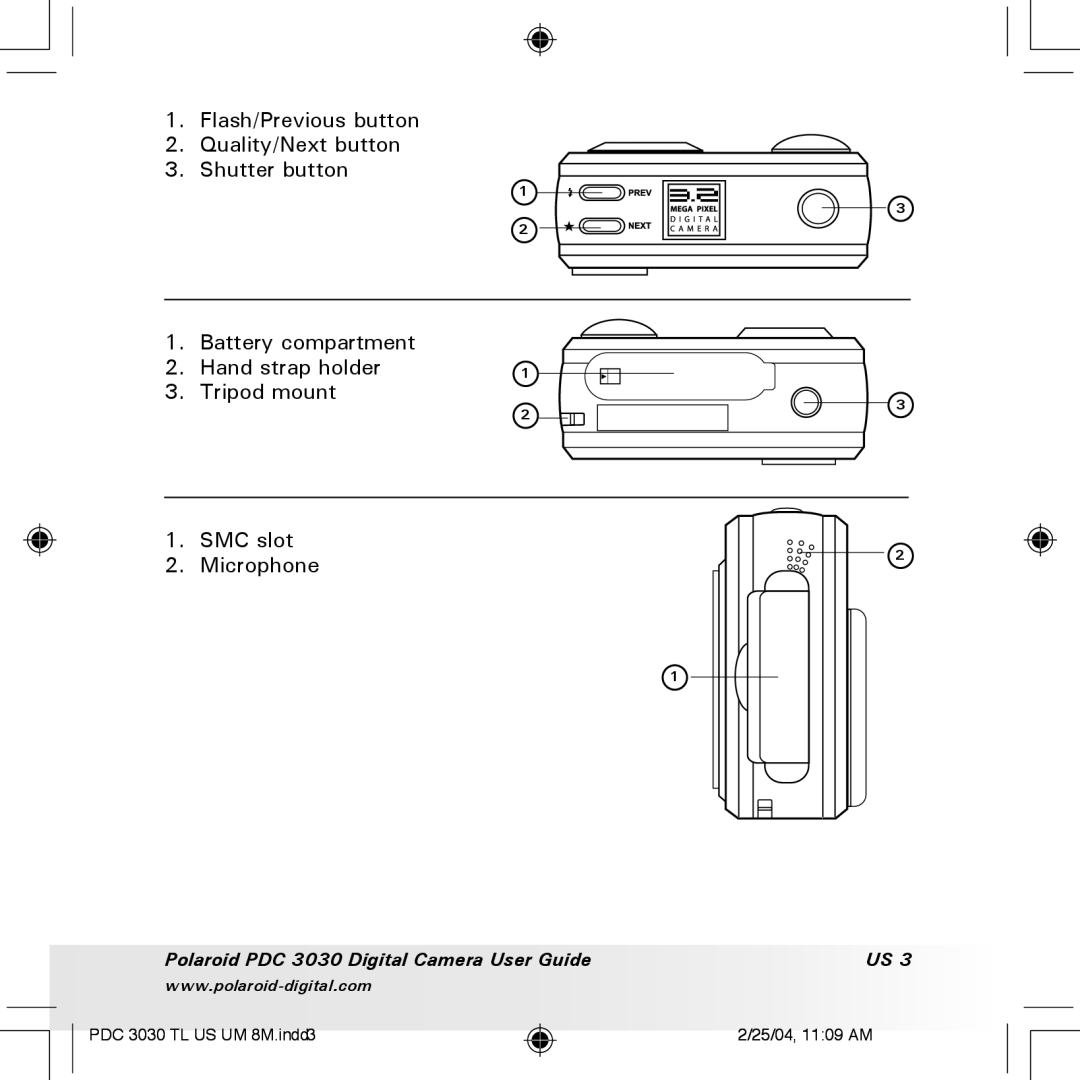 Polaroid manual Polaroid PDC 3030 Digital Camera User Guide 