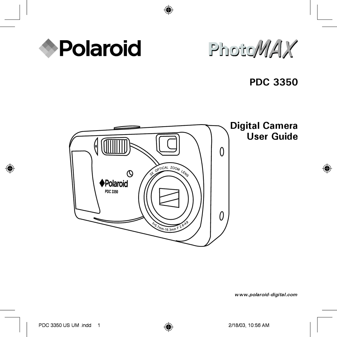 Polaroid PDC 3350 manual PDC Digital Camera User Guide 