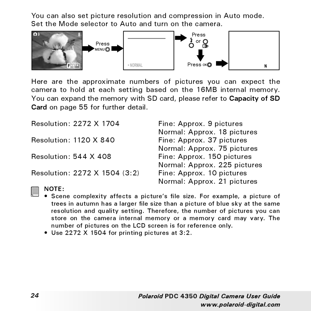 Polaroid manual Polaroid PDC 4350 Digital Camera User Guide 