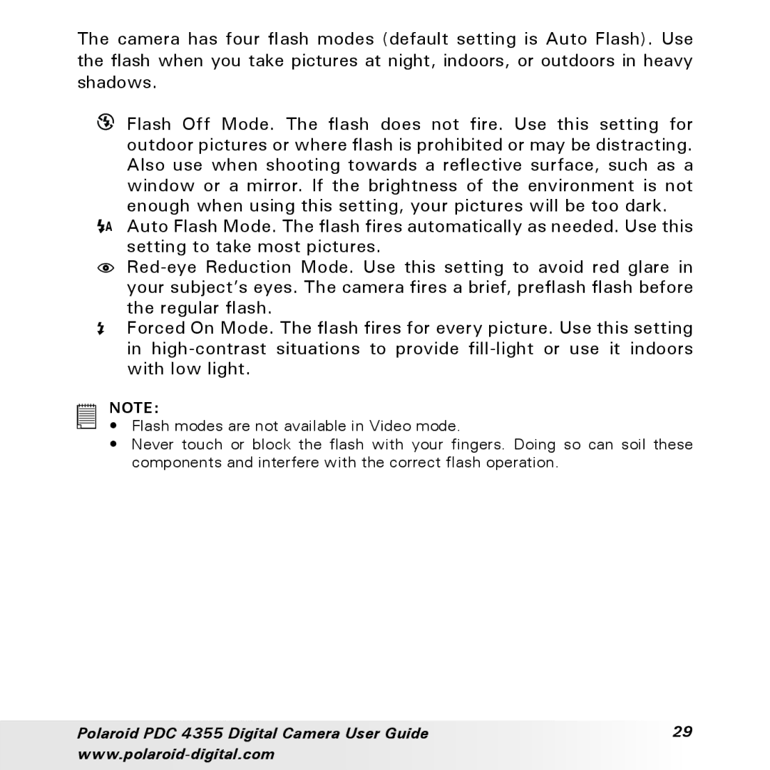 Polaroid manual Polaroid PDC 4355 Digital Camera User Guide 