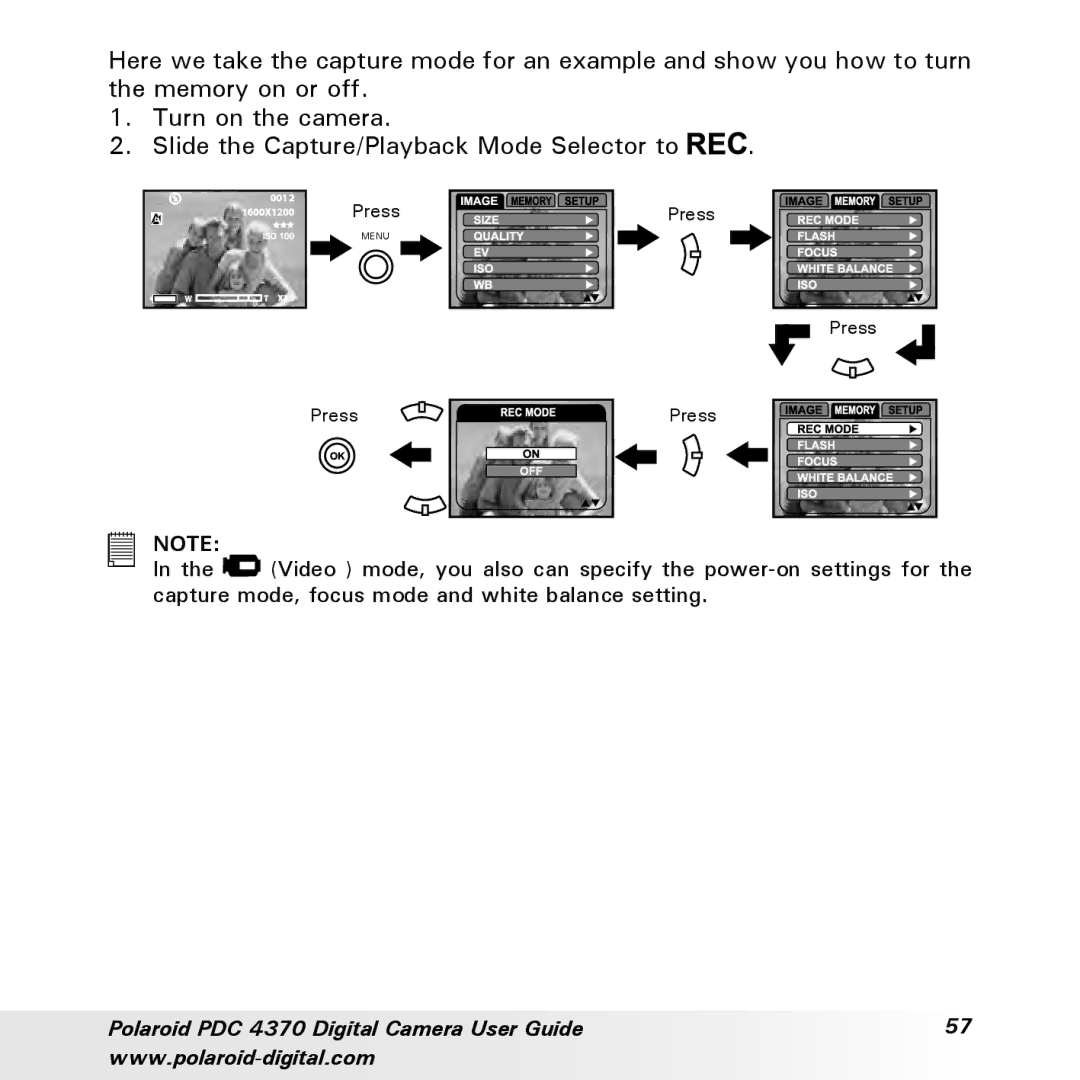 Polaroid manual Polaroid PDC 4370 Digital Camera User Guide 