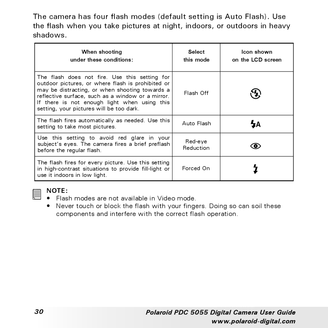 Polaroid manual Polaroid PDC 5055 Digital Camera User Guide 