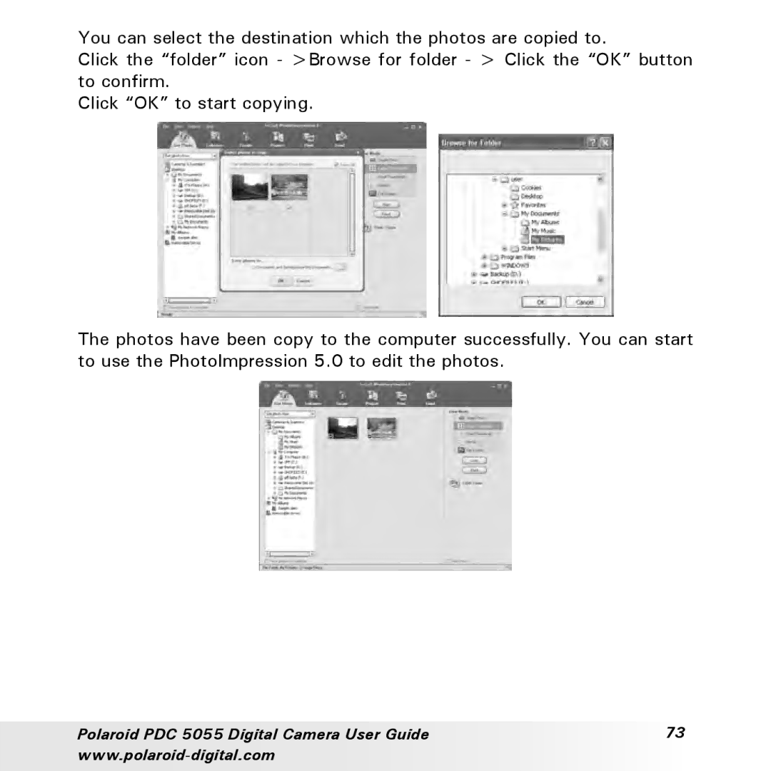 Polaroid manual Polaroid PDC 5055 Digital Camera User Guide 