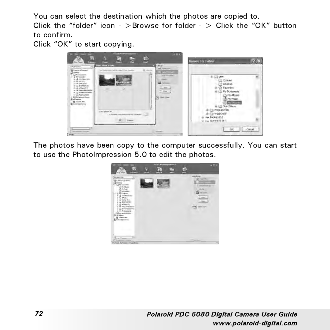 Polaroid manual Polaroid PDC 5080 Digital Camera User Guide 