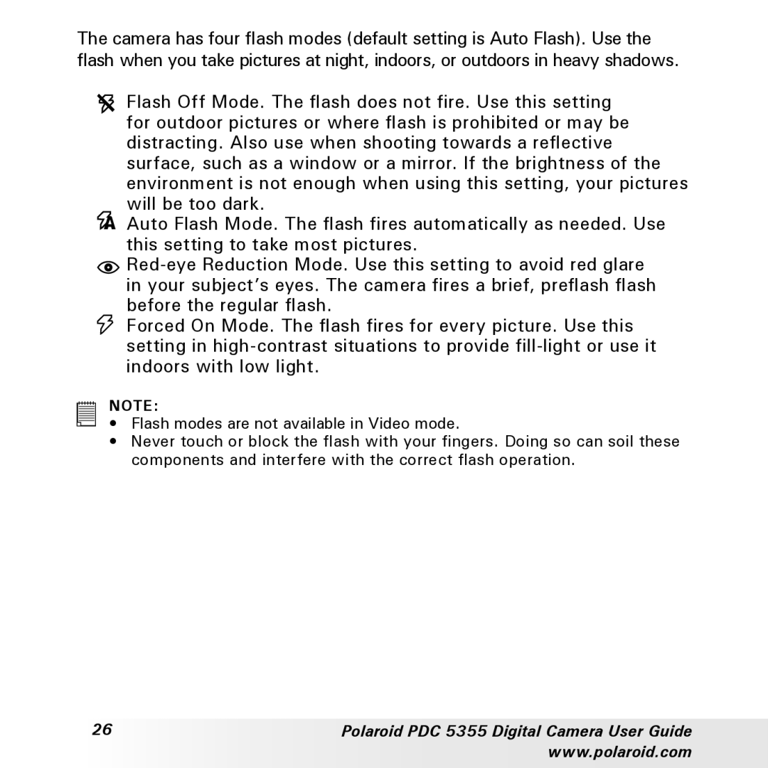 Polaroid manual Polaroid PDC 5355 Digital Camera User Guide 