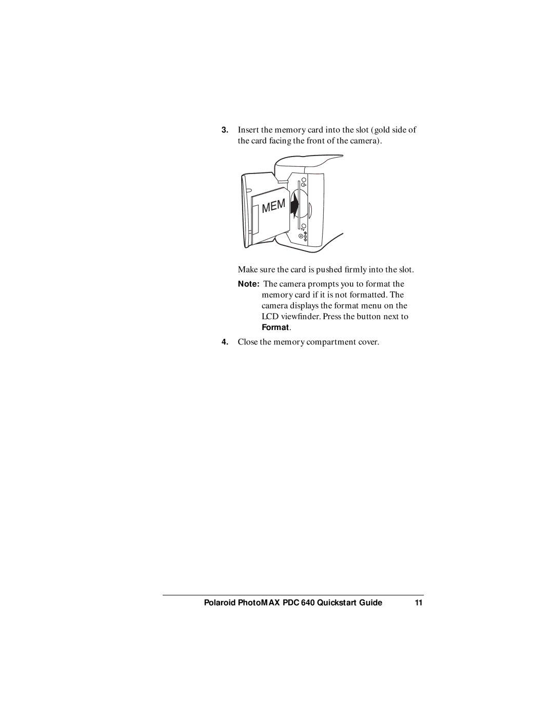 Polaroid manual Polaroid PhotoMAX PDC 640 Quickstart Guide 