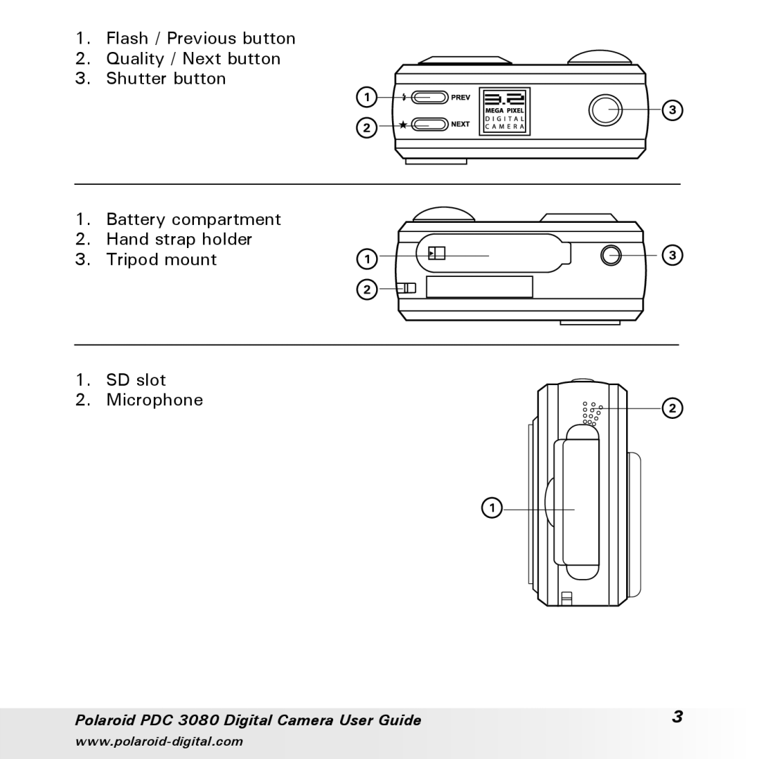 Polaroid PDC3080 manual Polaroid PDC 3080 Digital Camera User Guide 