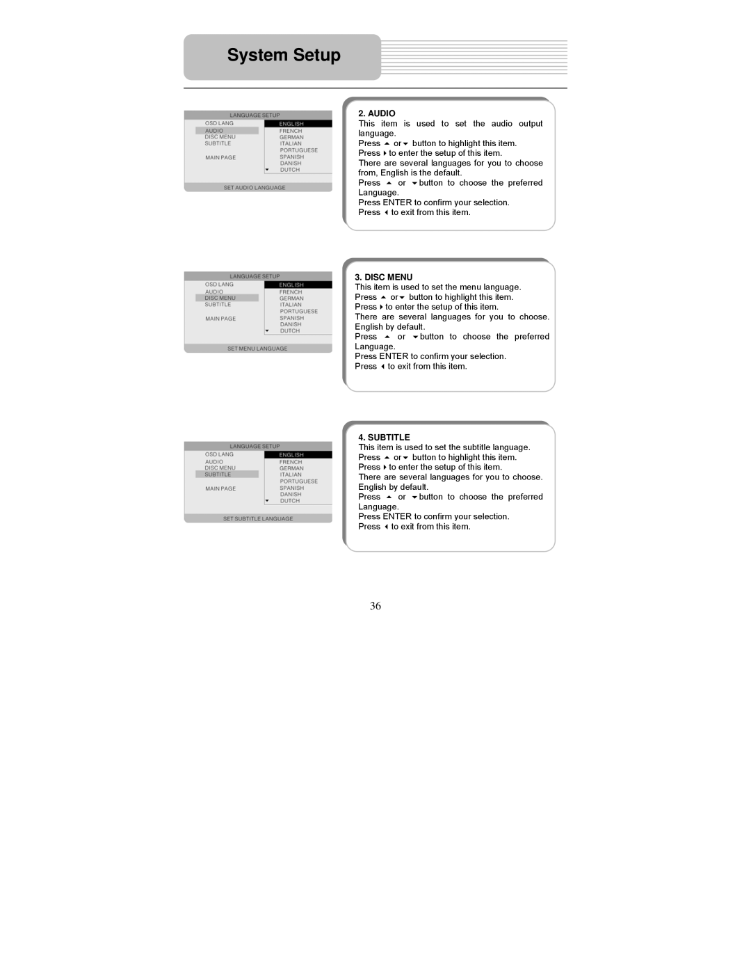 Polaroid PDM-0722 operation manual Audio 