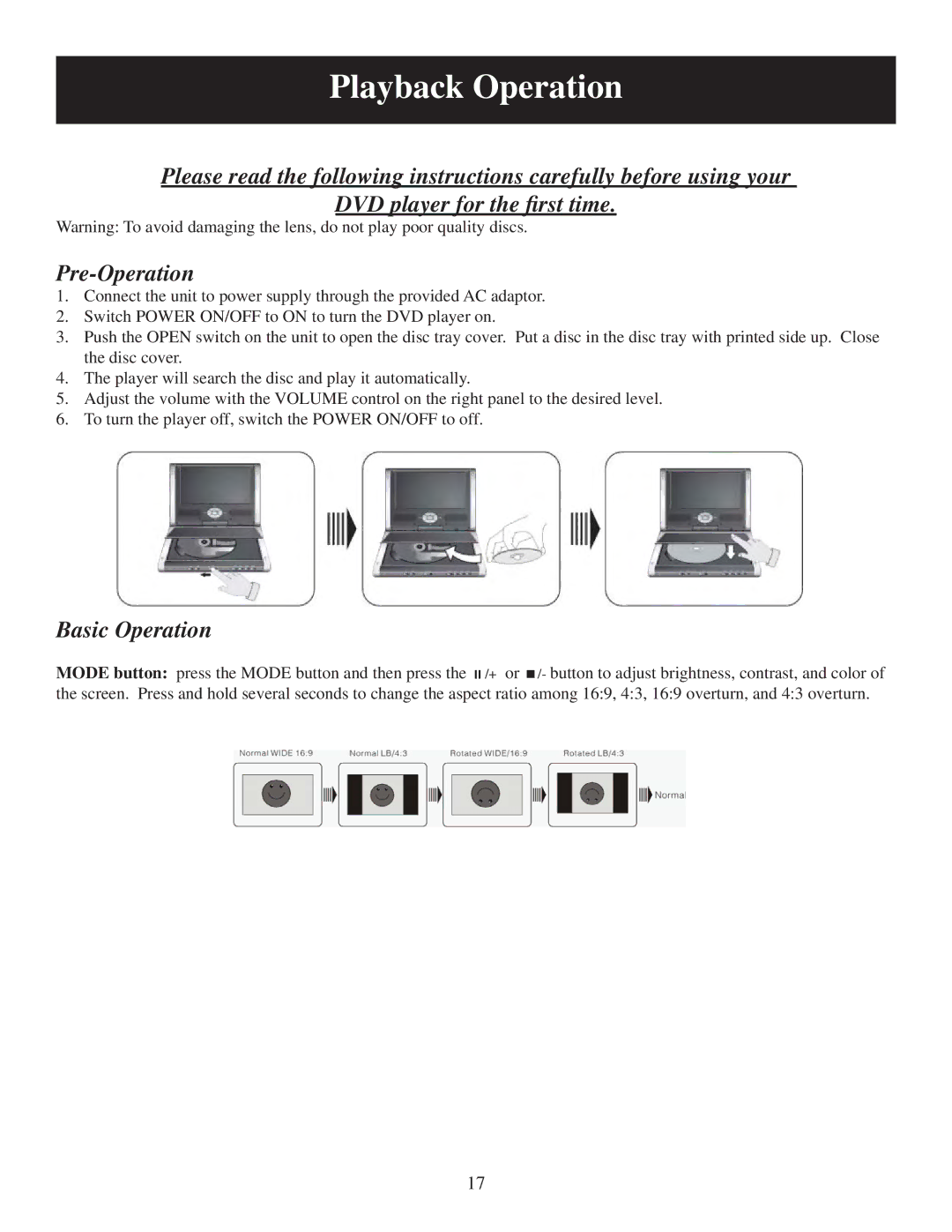 Polaroid PDM-0752 user manual Playback Operation, Basic Operation 