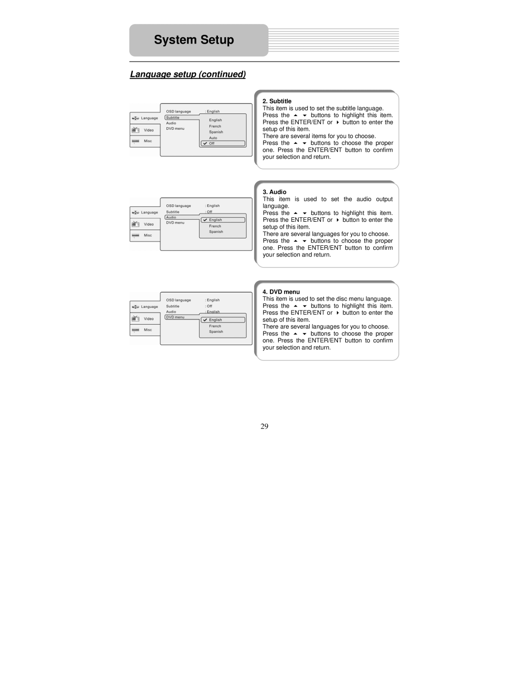 Polaroid PDM-2726M user manual Subtitle 