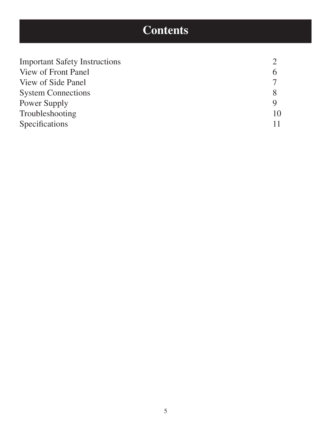 Polaroid PDU-2729 user manual Contents 