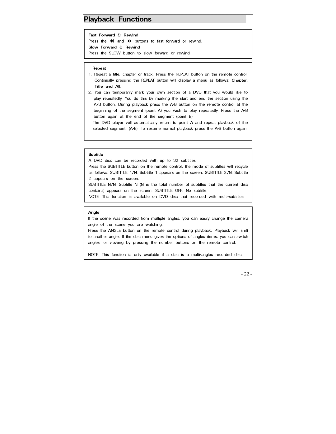 Polaroid PDV-0700 operation manual Playback Functions 