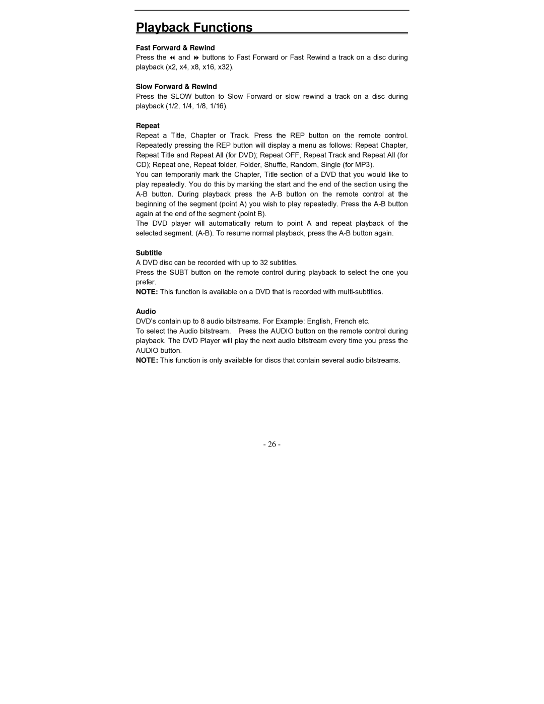 Polaroid PDV-0801A operation manual Playback Functions 