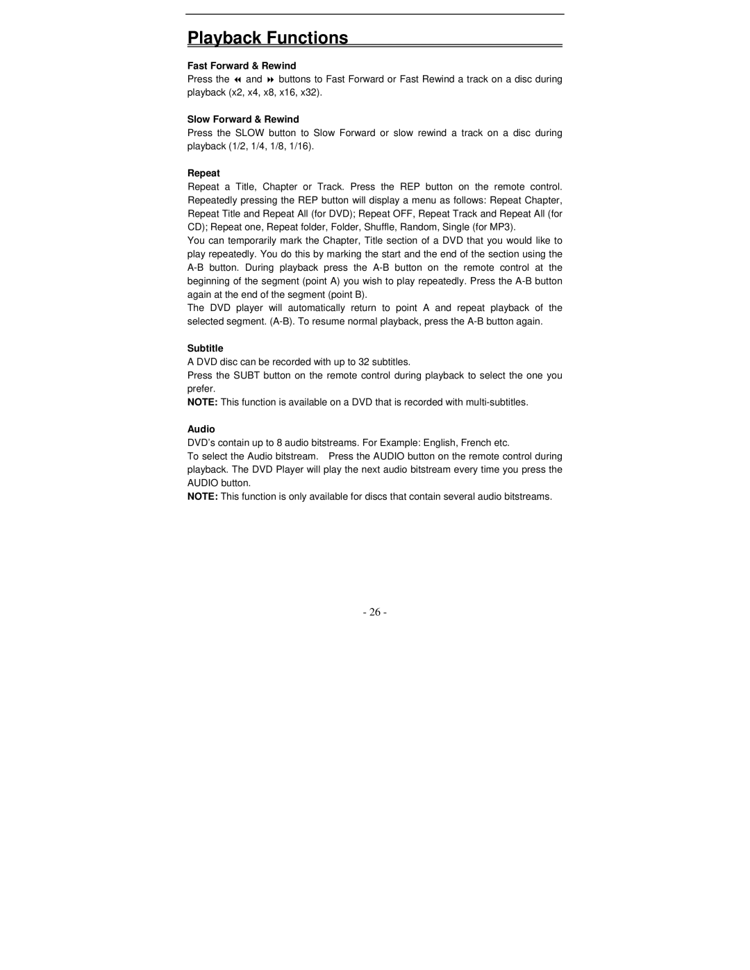 Polaroid PDV-0813A operation manual Playback Functions 