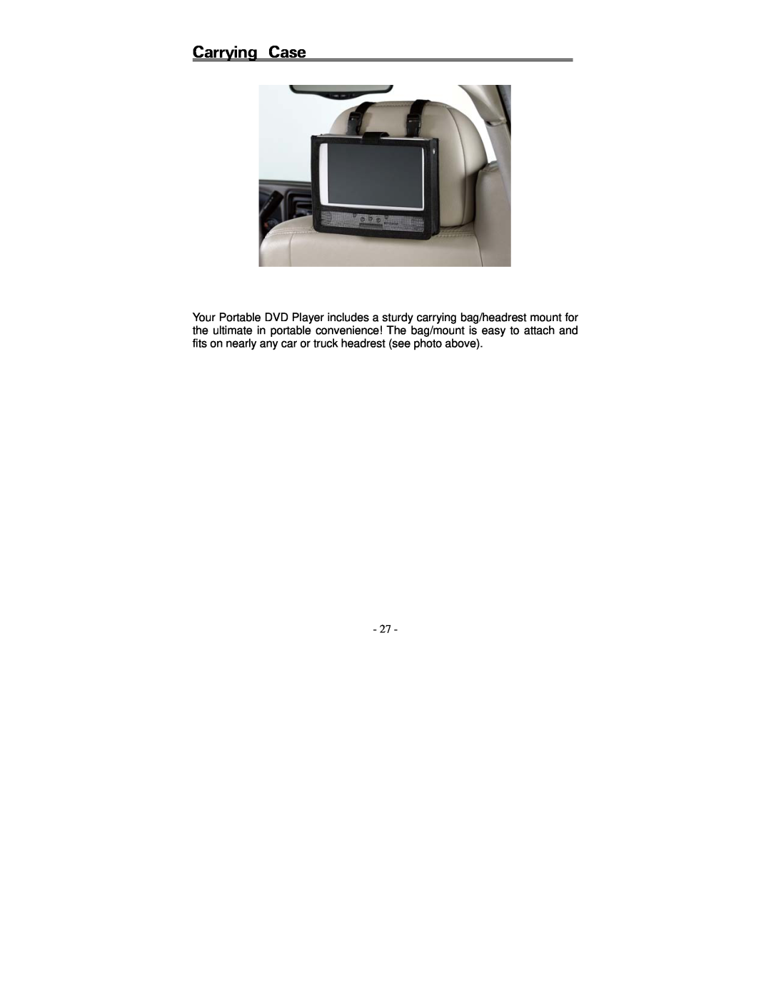Polaroid PDV-0820T operation manual Carrying Case 