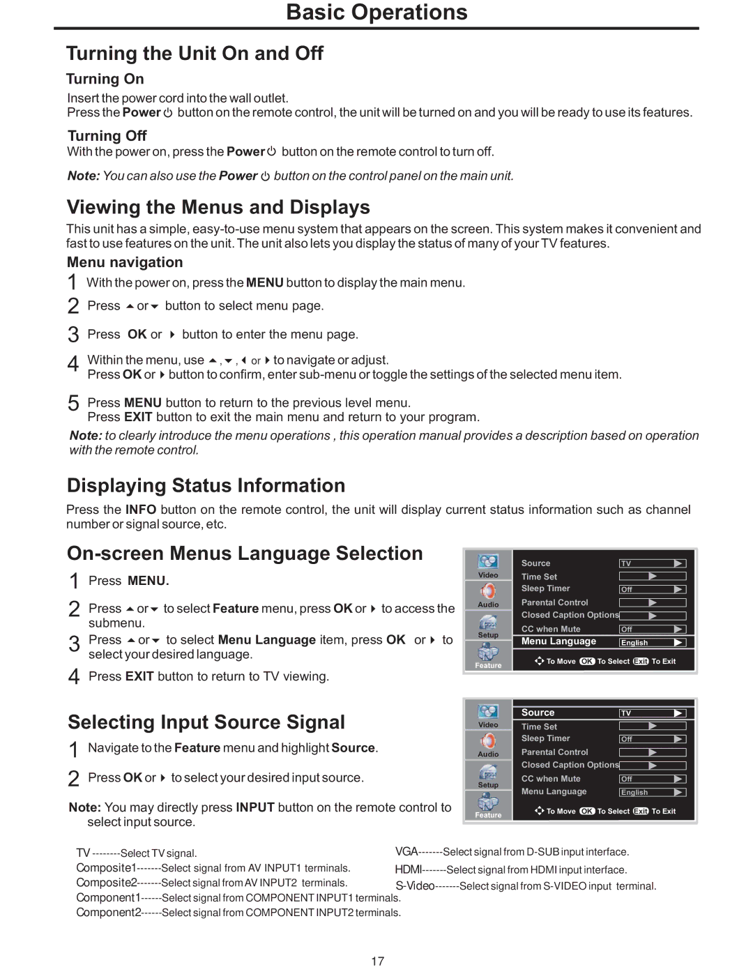 Polaroid PLA-4237 manual Basic Operations 