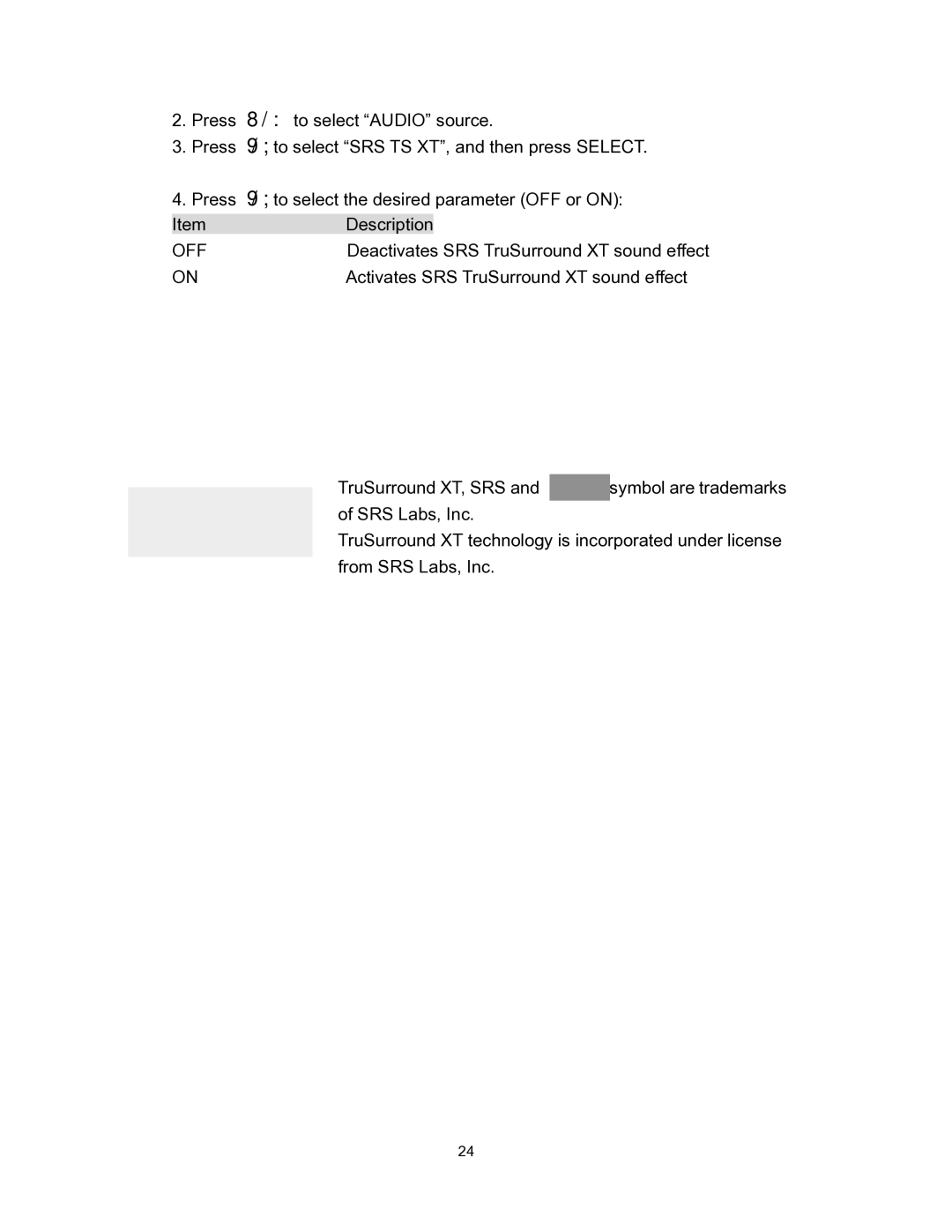 Polaroid PLA-4255BD operation manual Off 