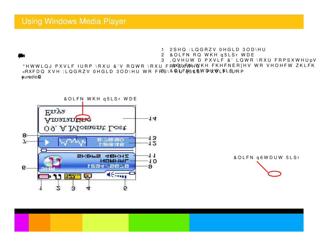 Polaroid PMP150, PMP151 manual Using Windows Media Player 