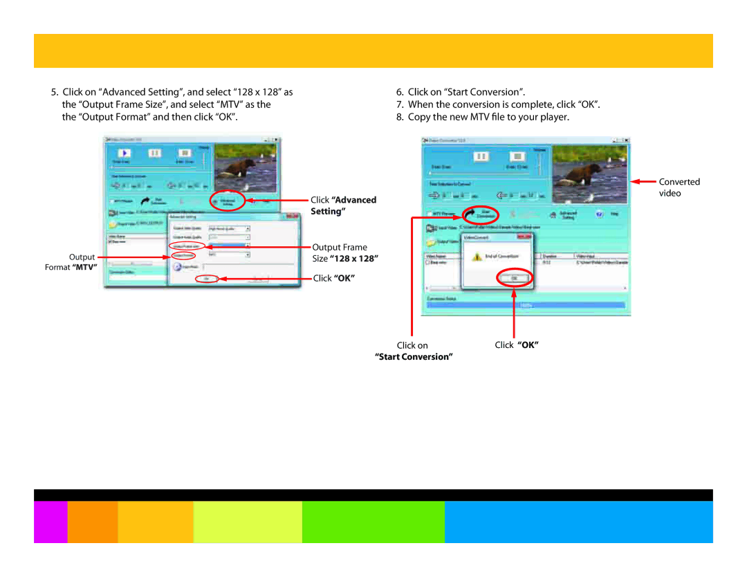 Polaroid PMP151, PMP150 manual Click Advanced Setting 