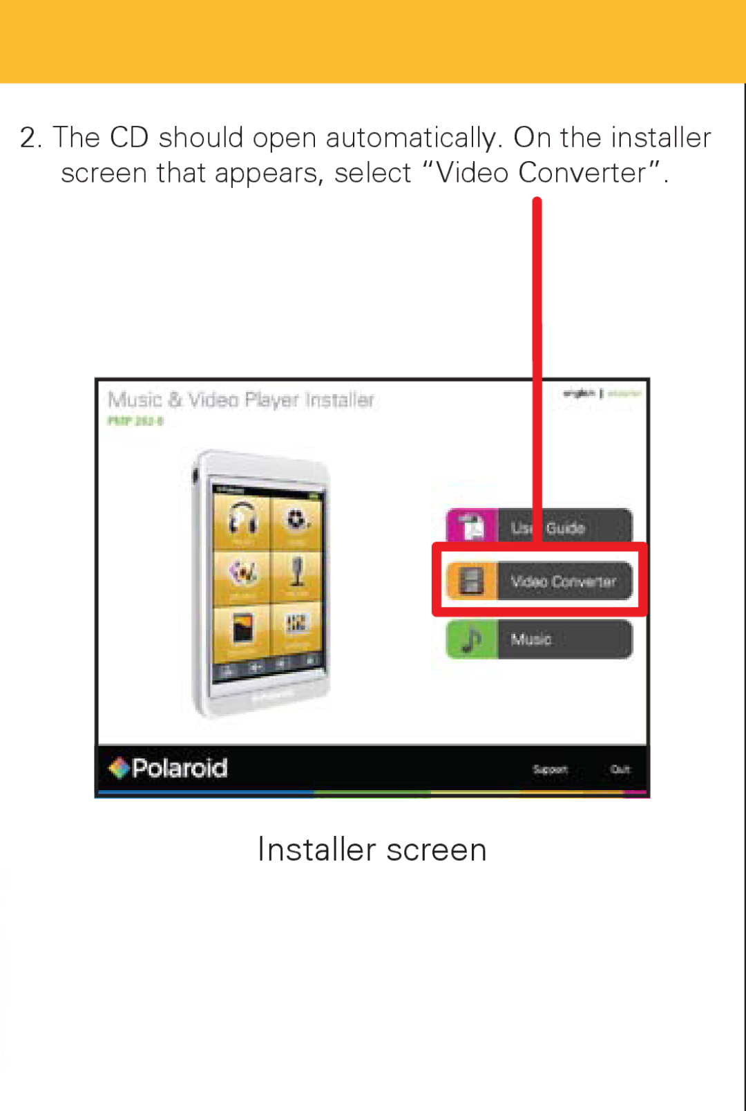 Polaroid PMP282-8 manual Installer screen 