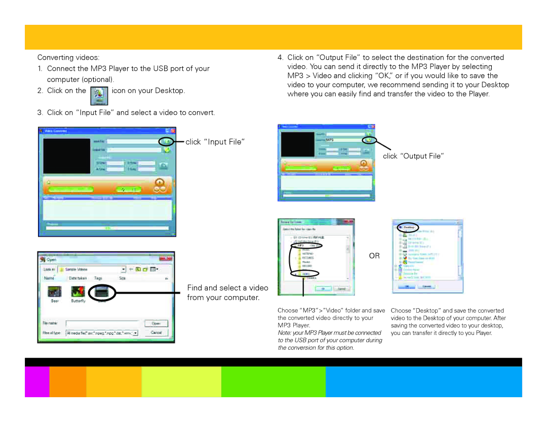 Polaroid PMP283C-4 manual Click Input File 