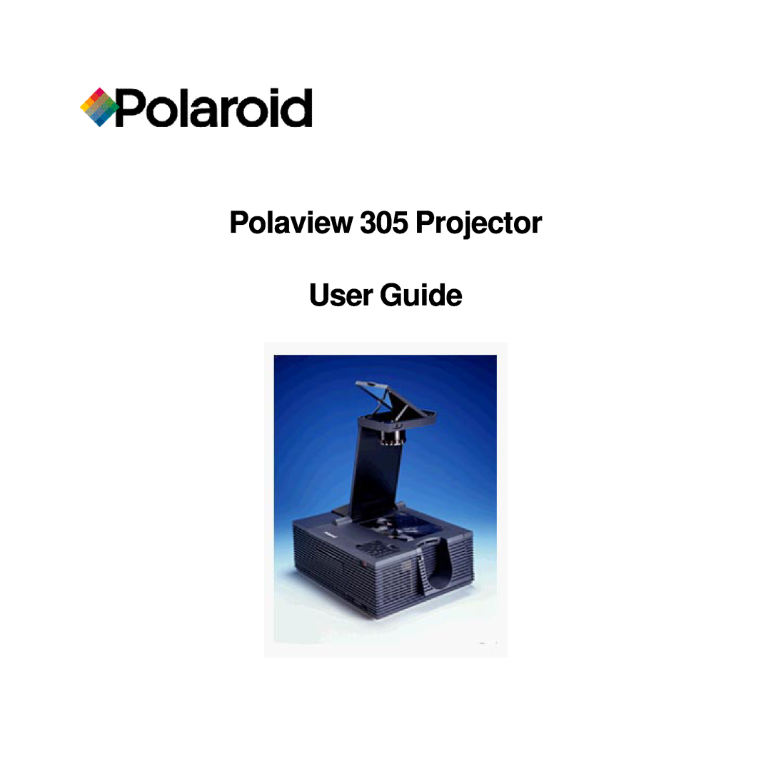 Polaroid manual Polaview 305 Projector, User Guide 