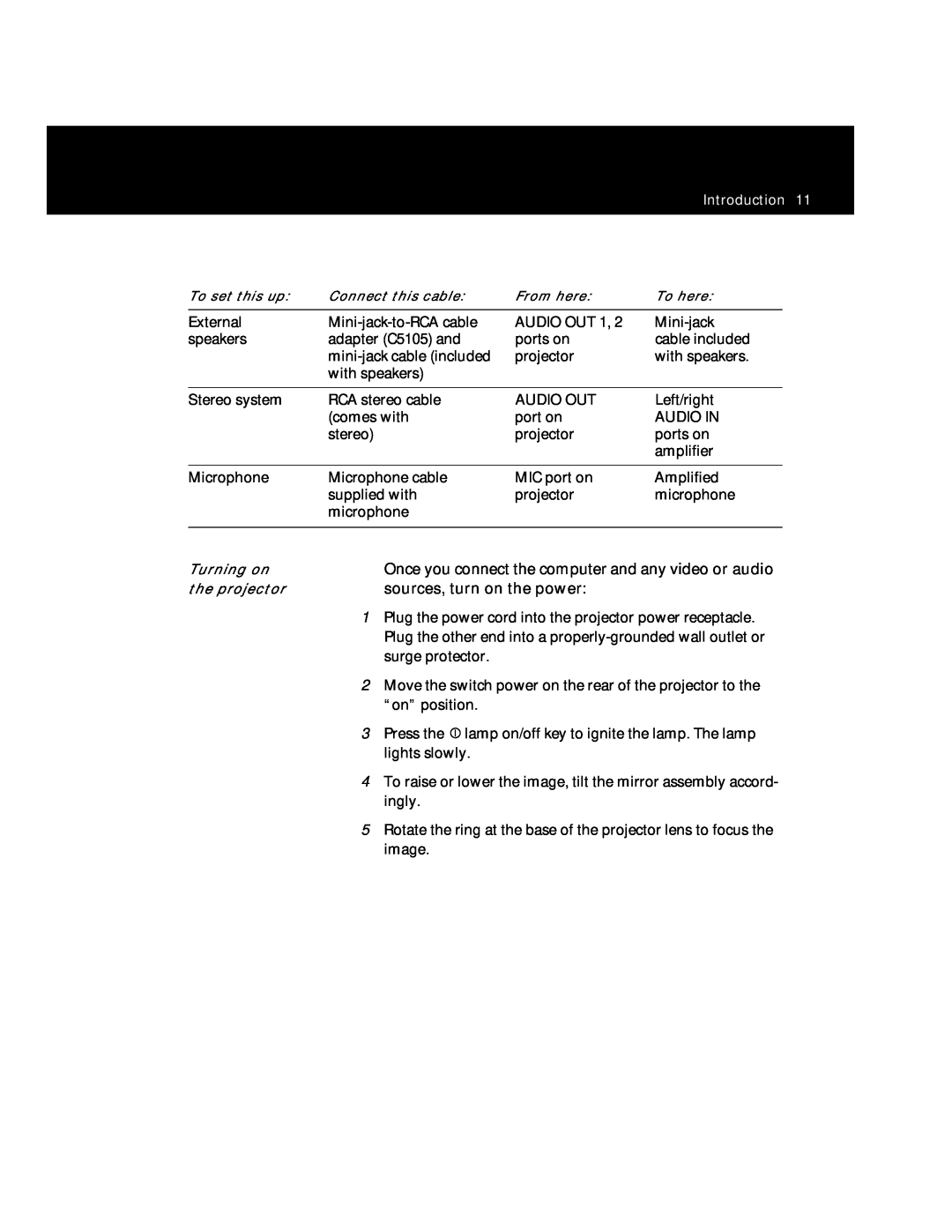 Polaroid Polaview 305 manual To raise or lower the image, tilt the mirror assembly accord 