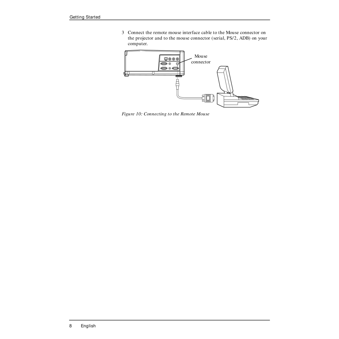 Polaroid PV330 manual Connecting to the Remote Mouse 