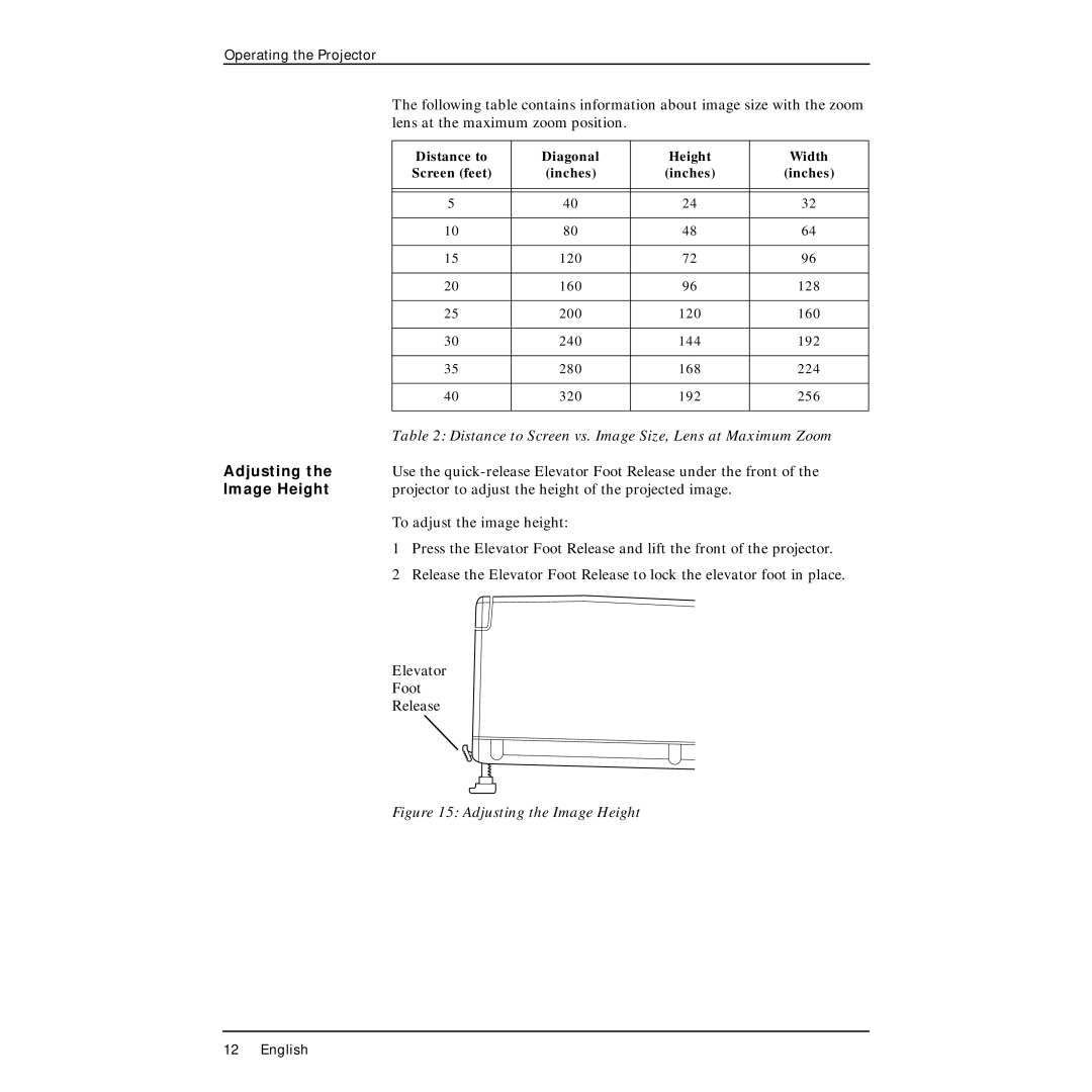 Polaroid PV330 manual Image Height 