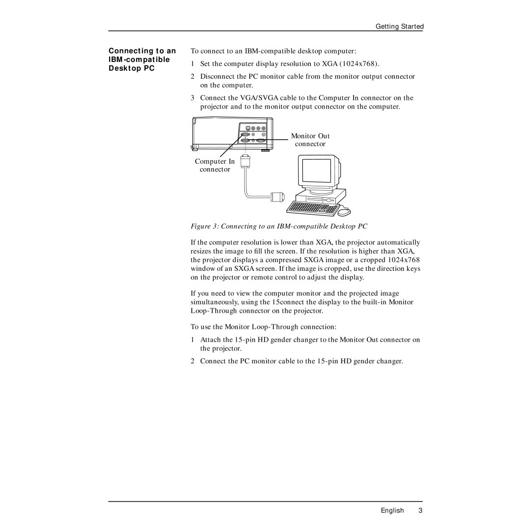 Polaroid PV330 manual Connecting to an IBM-compatible Desktop PC 