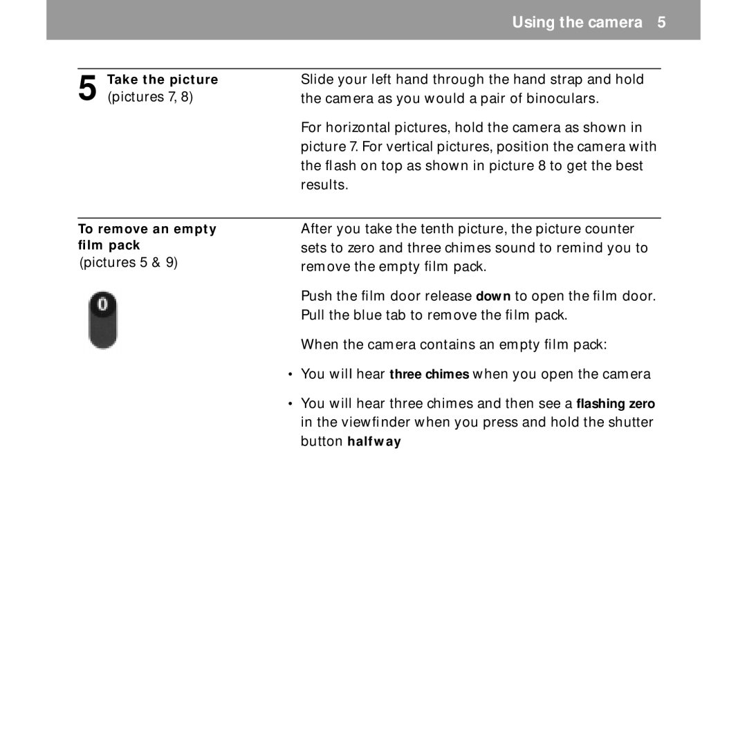 Polaroid Spectra AF manual Using the camera 