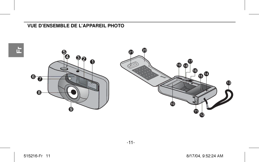 Polaroid Splash II instruction manual VUE D’ENSEMBLE DE L’APPAREIL Photo 