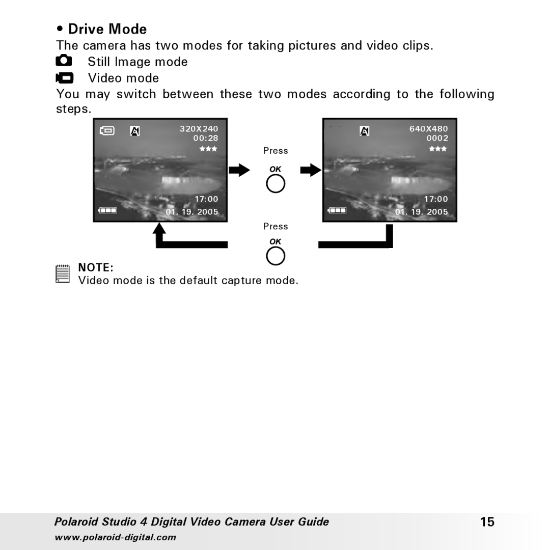 Polaroid Studio 4 manual Drive Mode 