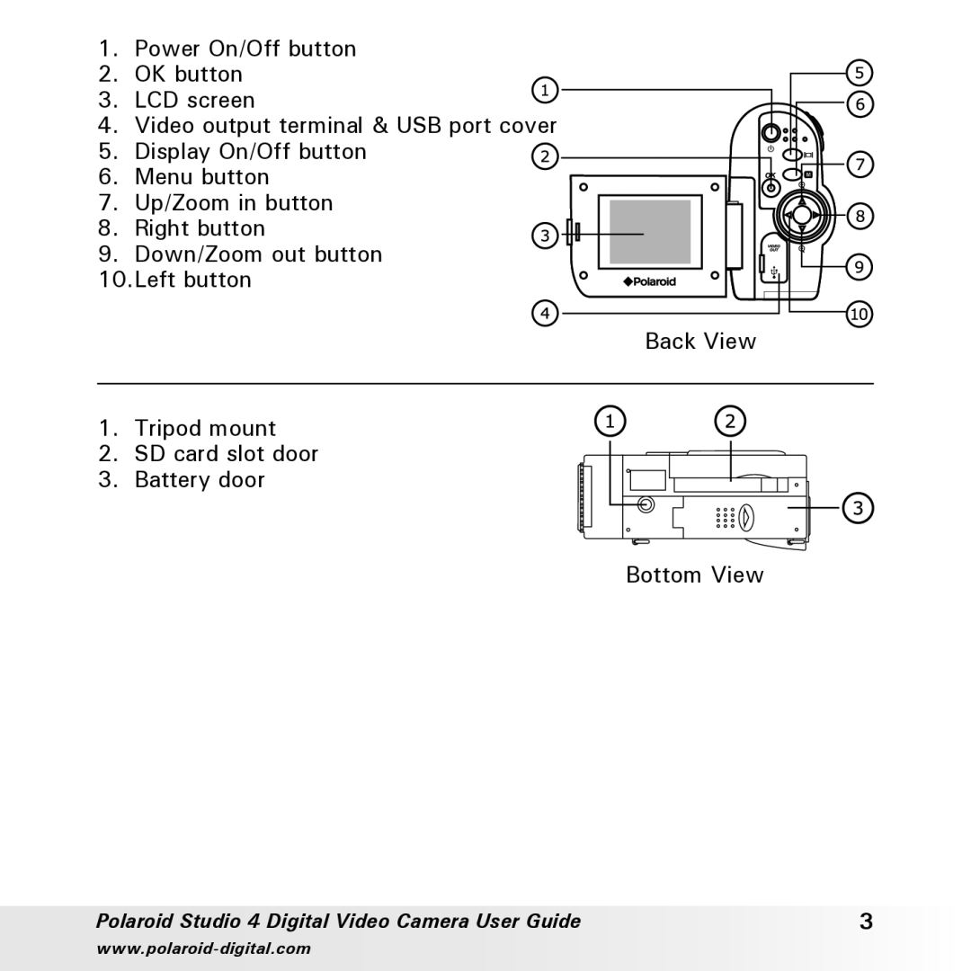 Polaroid manual Polaroid Studio 4 Digital Video Camera User Guide 