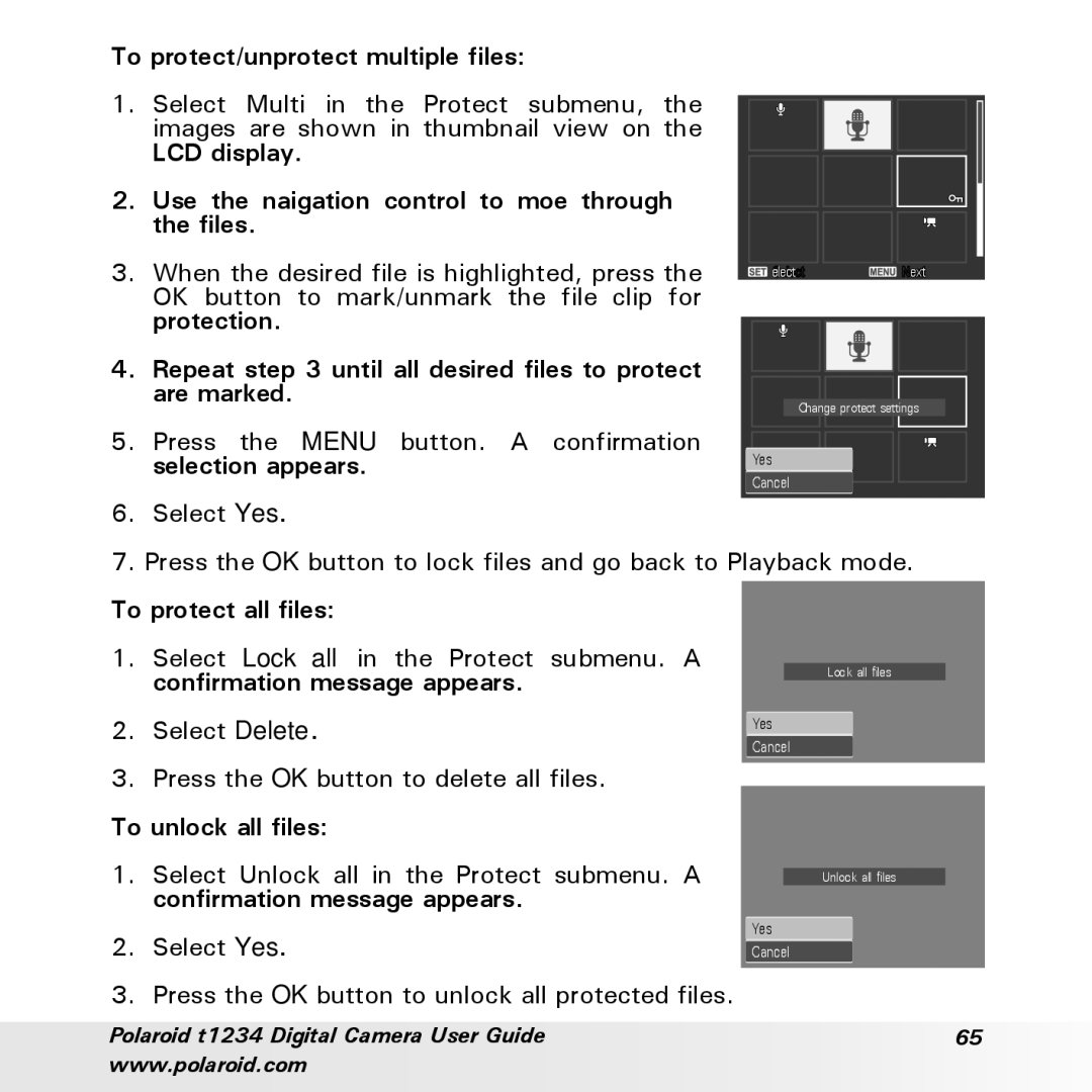 Polaroid t1234 user manual Cancel 