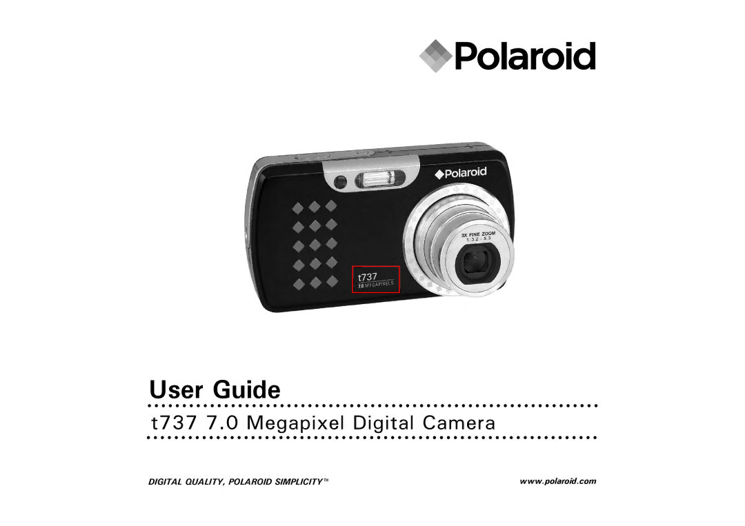 Polaroid T737 manual User Guide 