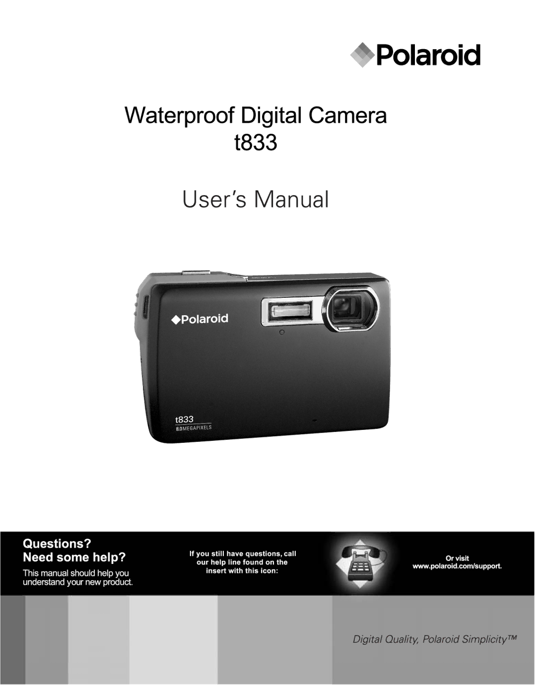 Polaroid t833 manual 